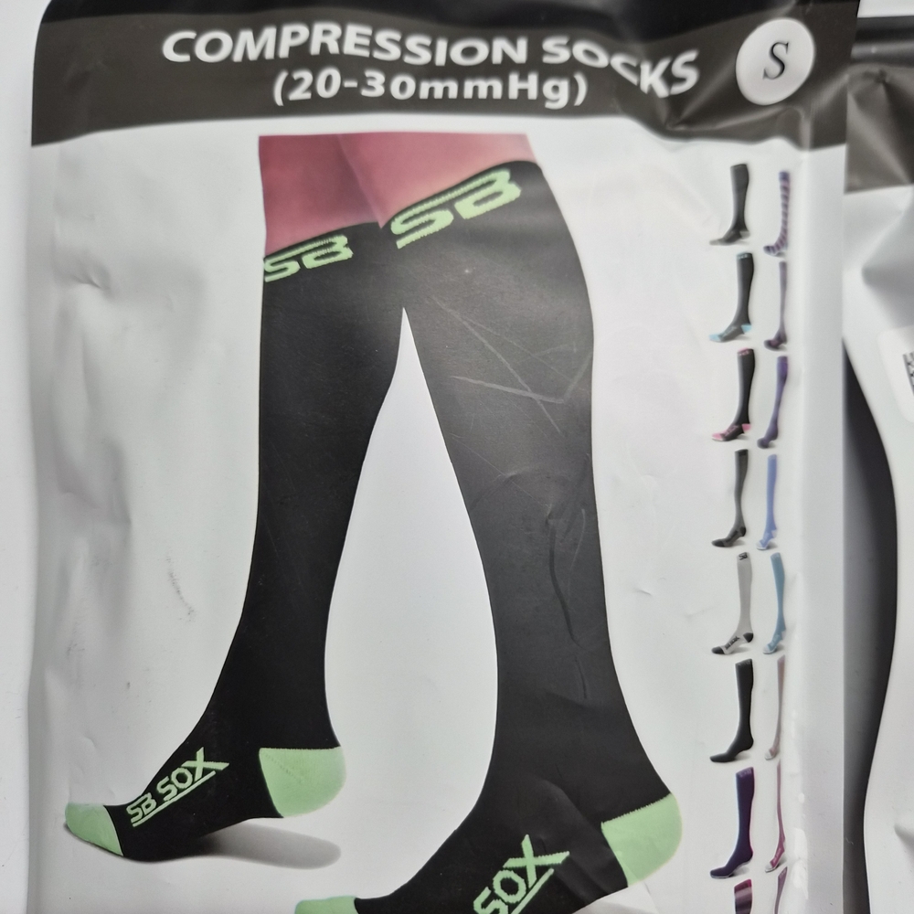 Black and Green Compression Socks